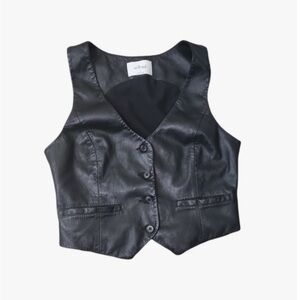 Wilfred Desire Faux Leather Vest Sz 2